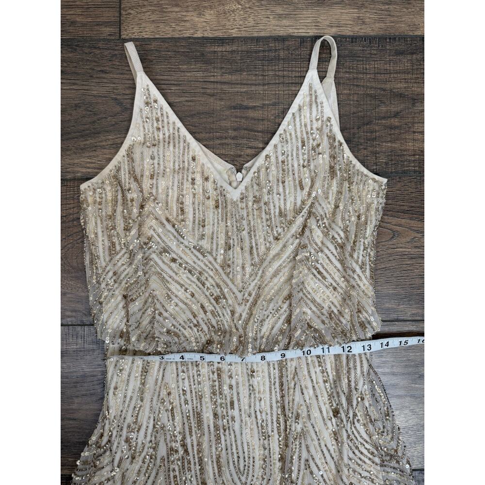 BHLDN Cream Fidelia Beaded Maxi Dress Oyster Sz 6 Anthropologie Wedding Gown - Picture 12 of 13